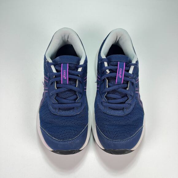 ASICS Contend 9 GS Navy Blue Running Shoes Lightweight 1014A337 Youth Size 3 - Picture 3 of 10